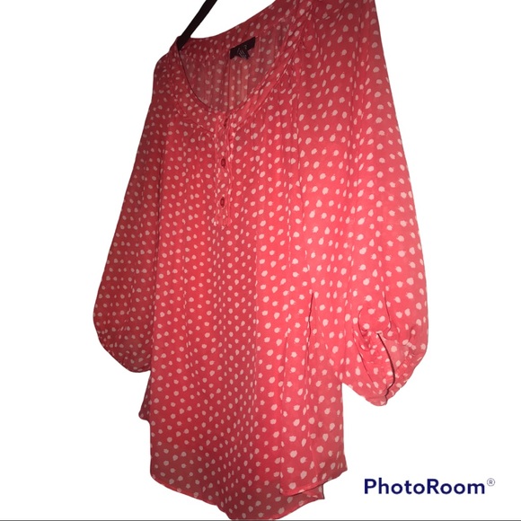 AGB Scoop Neck Polka Dot Cami & Sheer top size Medium - Picture 4 of 12